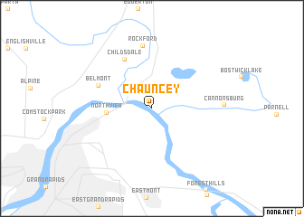 map of Chauncey