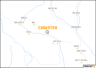 map of Chauntrā