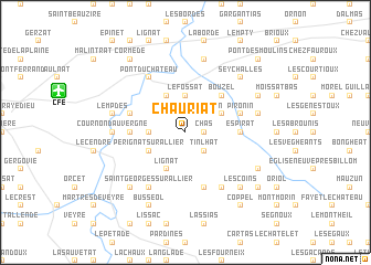 map of Chauriat