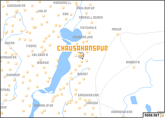 map of Chāu Sahanspur