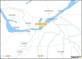 map of Chausa