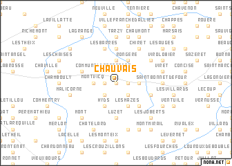 map of Chauvais