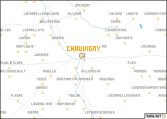 map of Chauvigny