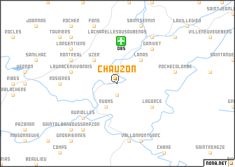 map of Chauzon