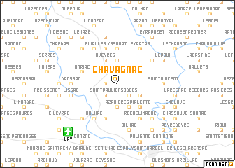 map of Chavagnac