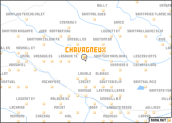 map of Chavagneux