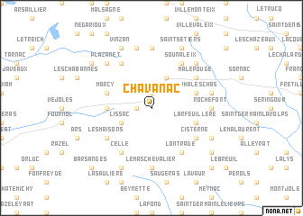 map of Chavanac