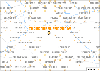 map of Chavannes-les-Grands