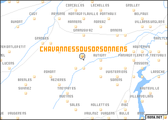 map of Chavannes-sous-Orsonnens