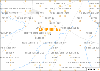 map of Chavannes