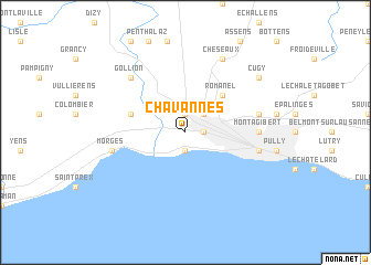 map of Chavannes