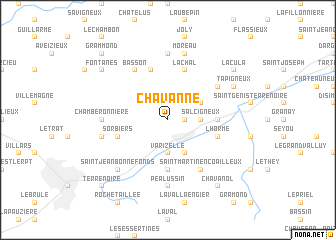 map of Chavanne