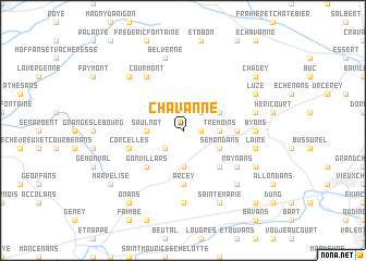 map of Chavanne