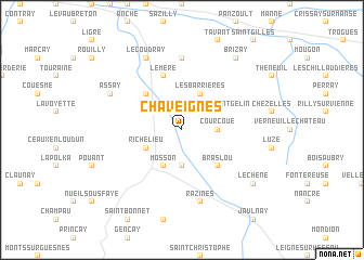 map of Chaveignes