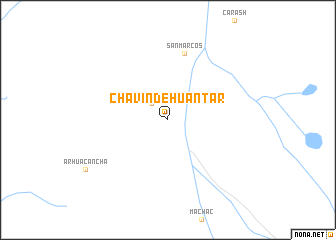 map of Chavín de Huantar