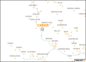 map of Chavín