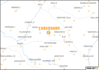 map of Chāvoshān