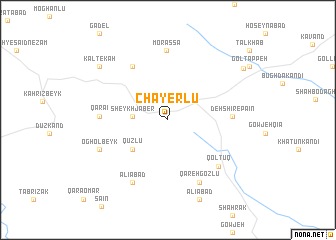 map of Chāyerlū