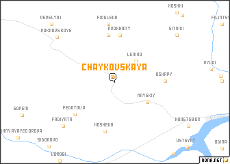 map of Chaykovskaya