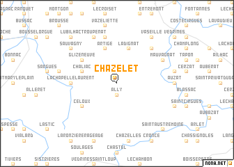 map of Chazelet