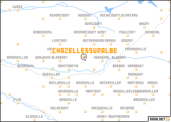 map of Chazelles-sur-Albe