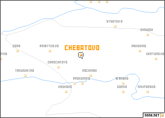 map of Chebatovo