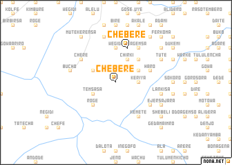 map of Chʼeberē