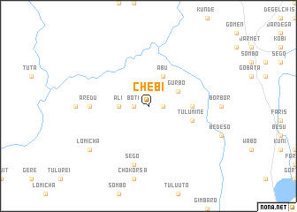 map of Chʼebī