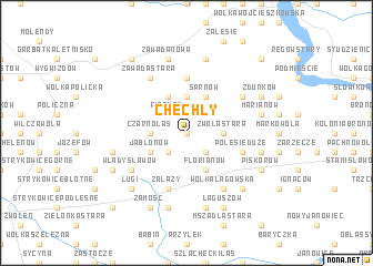 map of Chechły