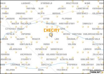 map of Chęciny