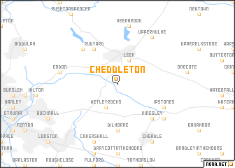 map of Cheddleton