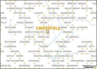 map of Cheesefield