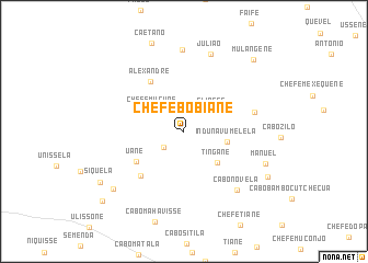 map of Chefe Bobiane