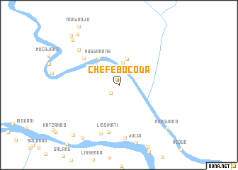 map of Chefe Bocoda