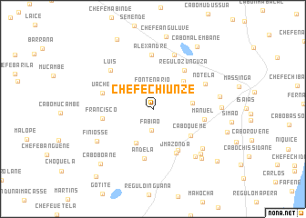map of Chefe Chiunze