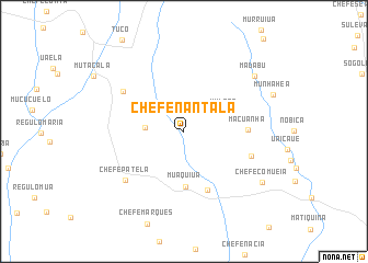 map of Chefe Nantala