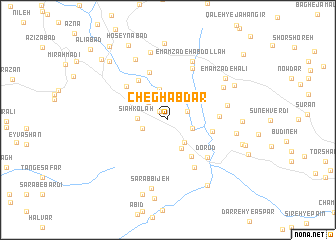 map of Cheghābdār