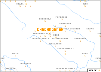 map of Cheghādemeh