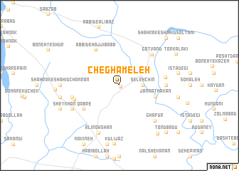 map of Cheghā Meleh