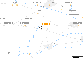 map of Cheglevici