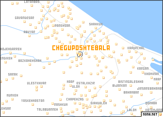 map of Chegūposht-e Bālā