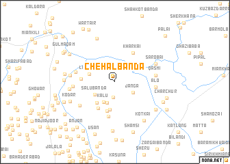 map of Chehal Bānda