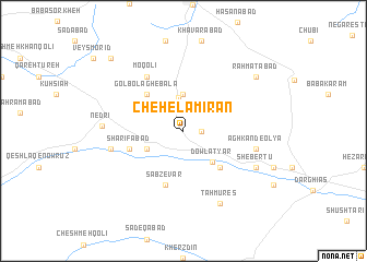 map of Chehel Amīrān