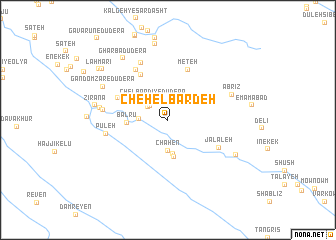 map of Chehel Bardeh