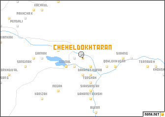 map of Chehel Dokhtarān