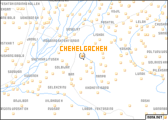 map of Chehel Gācheh