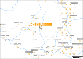 map of Chehel Konār