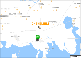 map of Chehel Mīlī