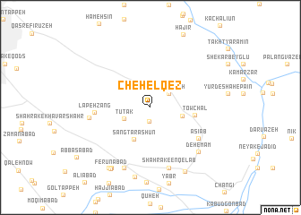 map of Chehel Qez