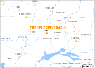 map of Chehel Zar‘ī-ye ‘Ajam